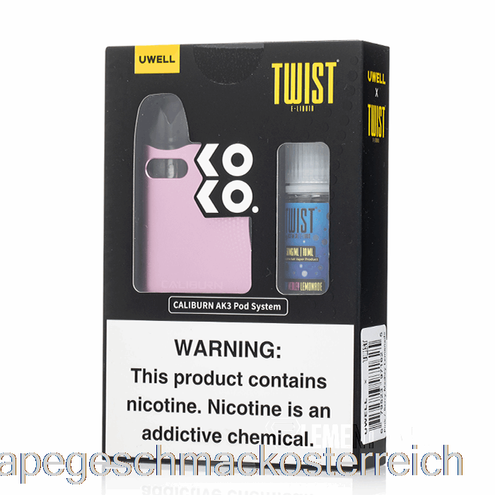 Uwell X DV Caliburn AK3 Kit + 50 Mg Nic Salt [Pink] Twist E-Liquid – Berry Medley Lemonade Vape Geschmack